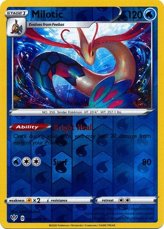 Pokemon Card Darkness Ablaze 39/189 039/189 Milotic Holo Rare Reverse – Yeet