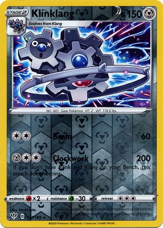 Pokemon Card Darkness Ablaze 127/189 127/189 Klinklang Rare Reverse Holo