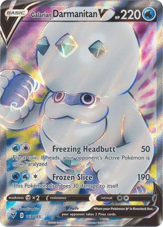 Pokemon Card Vivid Voltage 169/185 Galarian Darmanitan V Full Art