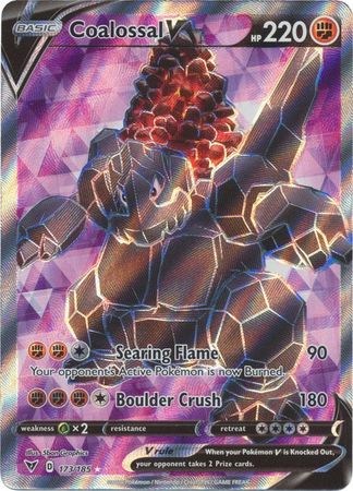Pokemon Card Vivid Voltage 173/185 Coalossal V Full Art