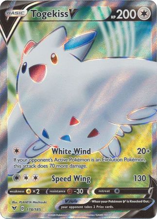 Pokemon Card Vivid Voltage 178/185 Togekiss V Full Art