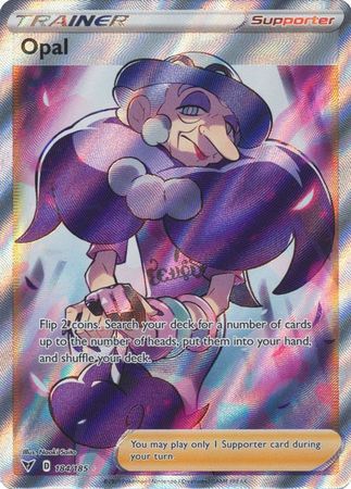 Pokemon Card Vivid Voltage 184/185 Opal Supporter Full Art
