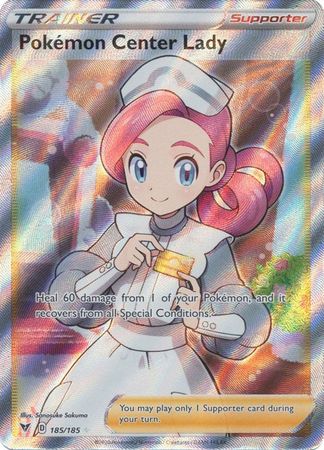 Pokemon Card Vivid Voltage 185/185 Pokemon Center Lady Full Art