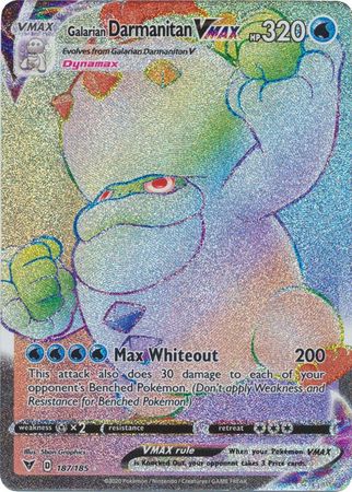 rare cards in vivid voltage Pokemon Card Vivid Voltage 187/185 Galarian Darmanitan VMAX Hyper Rare – Yeet