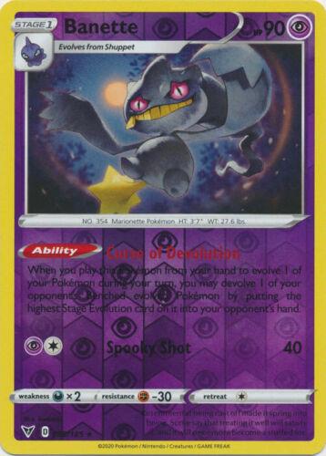 Pokemon Card Vivid Voltage 068/185 68/185 Banette Reverse Holo Rare