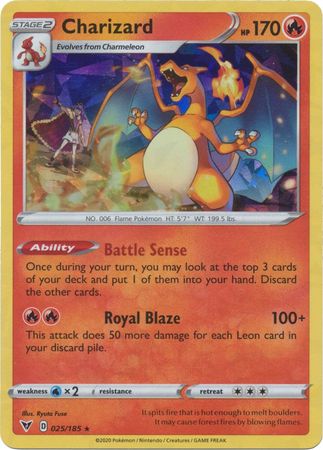 Pokemon Card Vivid Voltage 025/185 25/185 Charizard Shattered Rare (Theme Deck)