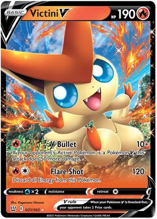 Pokemon Card Battle Styles 021/163 21/163 Victini V Ultra Rare Yeet Pokemon Card Battle Styles 021/163 21/163 Victini V Ultra Rare Yeet