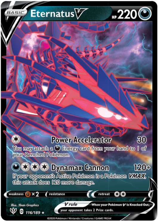 Pokemon Card Darkness Ablaze 116/189 116/189 Eternatus V Ultra Rare