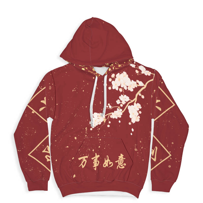 Maroon 红包 Sakura Hoodie