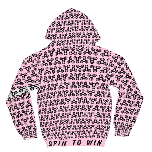 Spin to win in a Salmon Hoodie